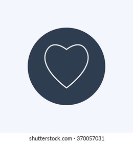 Vector illustration of thin line heart icon . Can be used as company logo, badge, web interface and mobile application button, pictogram