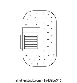 Vector illustration. Thin line icon of hollander beater for papermaking. Related for logo, instruction, handmade paper workshop. Orackle Little Critter machine for break down fiber. Linear symbols set