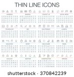 Vector illustration of thin line icons for business, banking, contact, social media, technology, seo, logistic, education, sport, medicine, travel, weather, construction, arrow. Linear symbols set.