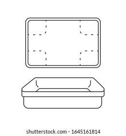 Vector illustration. Thin line icons of the items for hand papermaking. Related for logo, tutorial, handmade recycle paper workshop. Cotton paper handmade ancient technique, craft. Linear symbols set