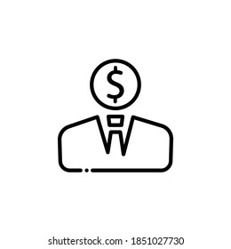Ilustración vectorial de iconos de línea delgada para negocios, símbolo lineal. Colección de pictogramas web de alto nivel en estilo plano moderno.