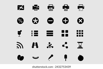 Vector illustration of thin line icons for business, banking, contact, social media, technology, seo, logistic, education, sport, medicine, travel, weather, construction, arrow. Linear symbols set.