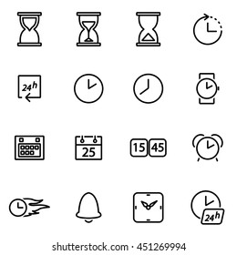 Ilustración vectorial de íconos de línea delgada - tiempo