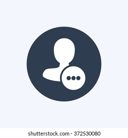 Vector illustration of thin line male user action icon . Could be used as menu button, user interface element template, badge, sign, symbol, company logo