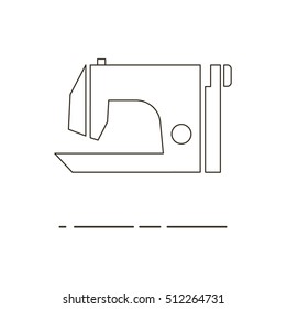 Vector illustration of thin line seawing machine icon on white background
