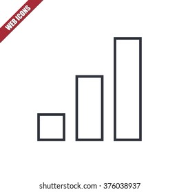 Vector illustration of thin line status bar icon . Can be used as company logo, badge, web interface and mobile application button, pictogram