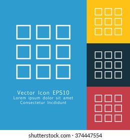 Vector illustration of thin line table sort icon . Can be used as company logo, badge, web interface and mobile application button, pictogram