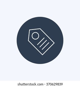 Vector illustration of thin line tag icon . Can be used as company logo, badge, web interface and mobile application button, pictogram