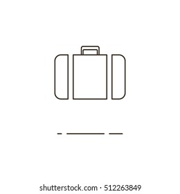 Vector illustration of thin line travel case icon on white background