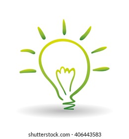 Vector illustration of Think green , editable icon