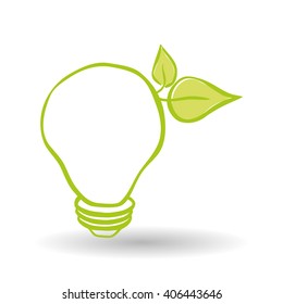 Vector illustration of Think green , editable icon