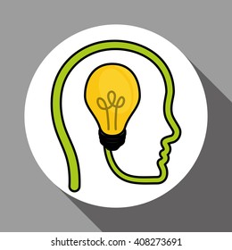 Vector illustration of Think green , editable icon