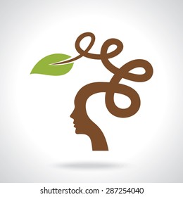 Vector Illustration, think green save earth