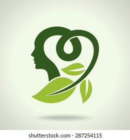 Vector Illustration, think green save earth