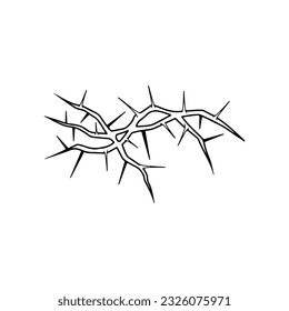 vector illustration of thorny branches concept