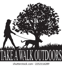 Vector illustration for those who take a walk outdoors