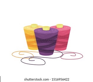 vector illustration with thread in spool