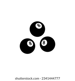 vector illustration of three billiard balls