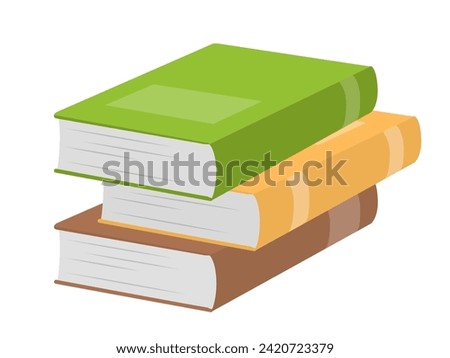 Vector illustration of three books