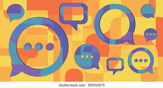 vector illustration of  three bright bulbs in geometrical colorful flat art style for innovation concepts