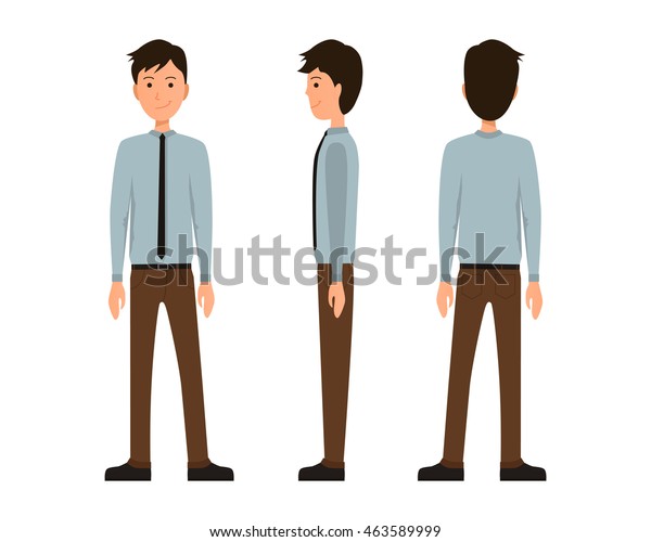 Vector Illustration Three Business Men Official Stock Vector (Royalty ...