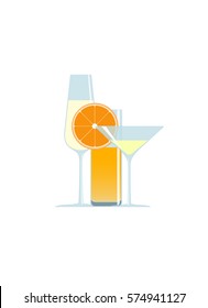 Vector illustration with three different glasses