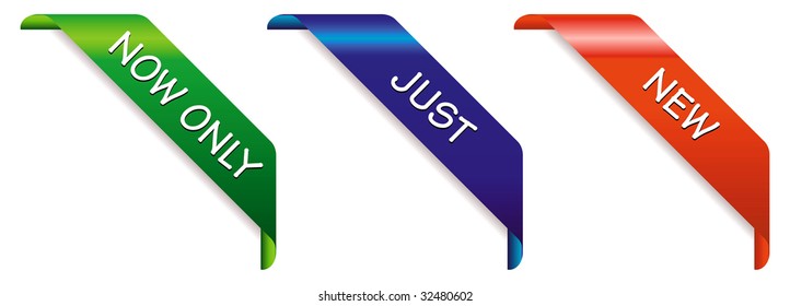 Vector illustration of three editable design banners