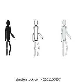 A vector illustration of three figures isolated on transparent background. Designed for web concepts, templates, prints