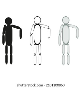 Ilustración vectorial de tres figuras aisladas en fondo transparente. Diseñado para conceptos web, plantillas, impresiones