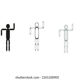 A vector illustration of three figures isolated on transparent background. Designed for web concepts, templates, prints