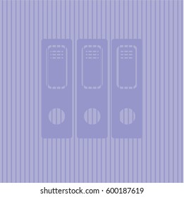 Vector illustration of Three folders vector icon or symbol
