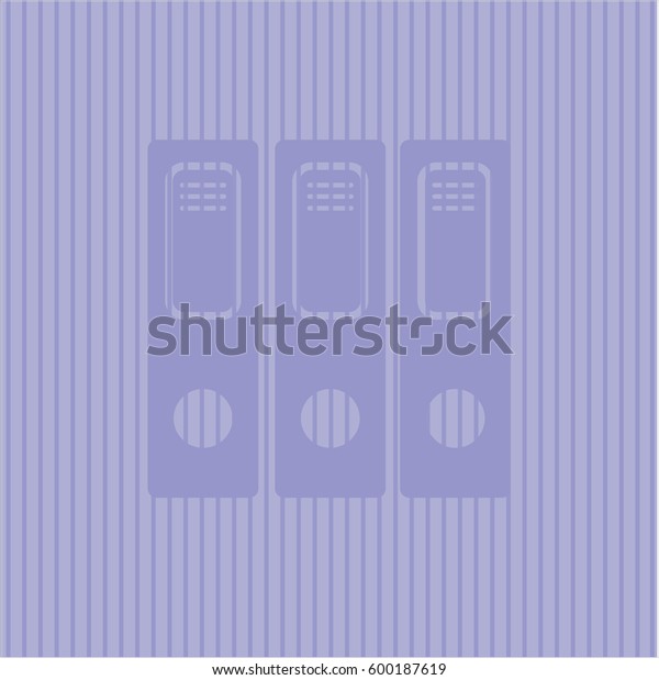 Vector Illustration Three Folders Vector Icon Stock Vector (Royalty ...