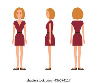 7,182 Cartoon woman back view Images, Stock Photos & Vectors | Shutterstock