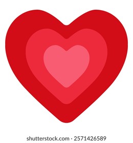 Vector illustration of three hearts