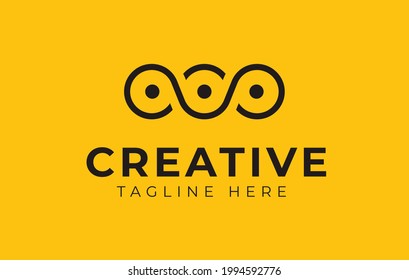 Vector Illustration of Three  Infinite Circles. Vintage Modern Logo Line Art Design Template