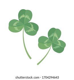 Vector Illustration | Three leaf clovers