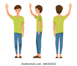 People Back View Cartoon Royalty Free Vector Image