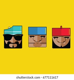 Vector Illustration of Three Nigeria Ethnic Groups 