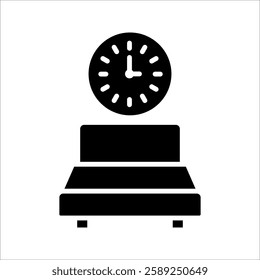 Vector illustration of  three o'clock icon sign and symbol. Line and Black icons on white background