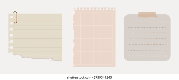 Ilustración vectorial tres notas