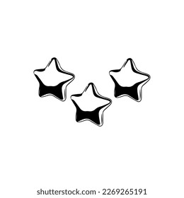 vector illustration of three stars