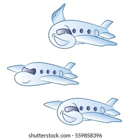 Vector illustration of three variants of the aircraft