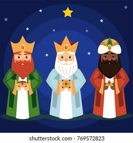 Vector illustration of the Three Wise Men.