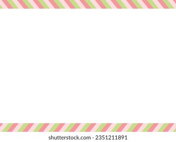 Vector illustration of Three-color diagonal stripe pattern background (spring color)