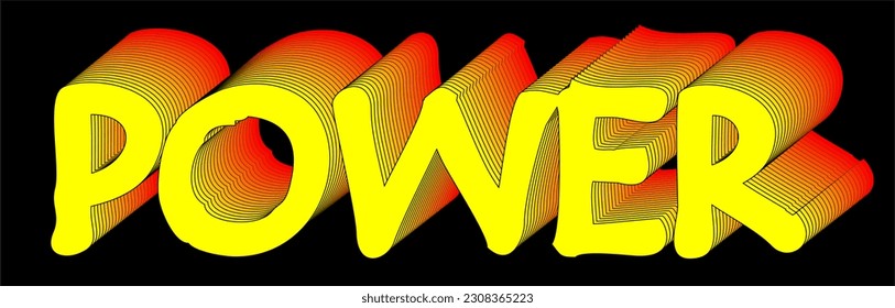 Vector illustration of three-dimensional words, three-dimensional letters, three-dimensional writing, three-dimensional sentences, 3d word