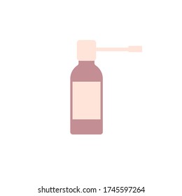 vector illustration of a throat spray medication