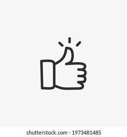 Vector illustration of thumb up icon
