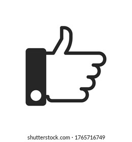 vector illustration thumb likes flat design line icon set