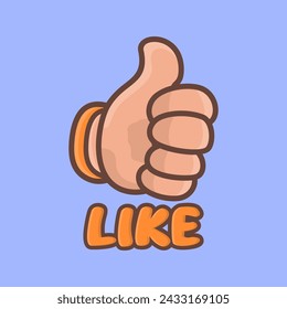 Vector illustration of thumbs up like sign