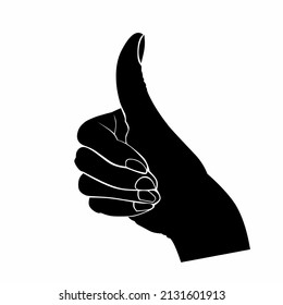 vector illustration of thumbs as a sign of agreeing, liking, praising and others